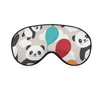 Panda Fly with Balloon Sleeping Eye Mask Eye Shade with Adjustable Strap Blindfold for Airplane Travel