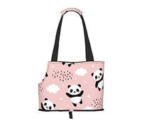 Panda Flying in The Sky Between Clouds and Star Pet Portable Folding Shoulder Bag, Pet Travel Handbag