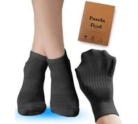 PANDA FOOD 6 Pairs Premium Bamboo Black Ankle Socks | Breathable, Antibacterial, Comfortable | Sports Trainer Socks for Running, Walking | Unisex | UK 7-12