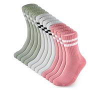 PANDA FOOD Premium Bamboo Crew Socks | Anti-Blister Seamless Breathable Socks for Exercise, Gym or Casual Wear | Unisex Men and Women