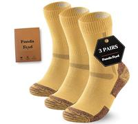 PANDA FOOD Premium Bamboo Outdoor Walking Socks | Anti-Blister Warm and Breathable Socks for Work or Hiking | Unisex Men and Women | 3 Pack UK | Autumn | 7-12