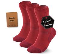 PANDA FOOD Premium Bamboo Outdoor Walking Socks | Anti-Blister Warm and Breathable Socks for Work or Hiking | Unisex Men and Women | 3 Pack UK | Ember | 4-8