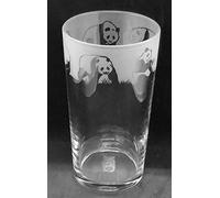Panda Frieze Boxed 1 Pint Conical Beer Glass