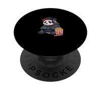 Panda Gamer Popcorn Cartoon Gaming Controller Tee PopSockets Adhesive PopGrip