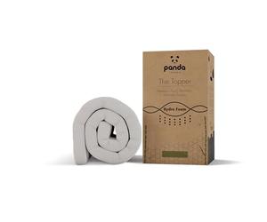 Panda® Gel Infused Memory Foam Bamboo Mattress Topper - EU Single | 5cm Thick | Medium Firm Softness | Orthopaedic Neck, Spine, Hip Support | Adjustable Straps | Temperature Control | Long Lasting