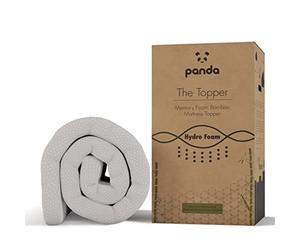 Panda® Gel Infused Memory Foam Bamboo Mattress Topper - UK Single | 5cm Thick | Medium Firm Softness | Orthopaedic Neck, Spine, Hip Support | Adjustable Straps | Temperature Control | Long Lasting