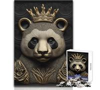 Panda Gold Relief Deco Adults 1000 Pieces Puzzle Strategic Thinking Learning Game Ideal Meaningful Gift for Any Event Size 38x26cm