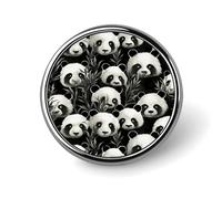 Panda Graphic Black and White Blank Round Badges Round Badge DIY Pin Back Buttons Clear Button Pins for Craft Projects Badge Making Accessories