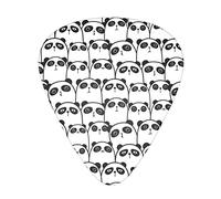 Panda Graphic Black and White Printed Guitar Picks Personalized Guitar Plectrums 12 Pcs For Acoustic Guitar Electric Guitar And Bass Bulk Guitar Pick One Size