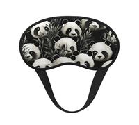 Panda Graphic Black and White Sleep Mask for Side Sleeper, Blackout Eye Mask for Women Men, Zero Pressure Sleeping Masks Soft Breathable Eye Cover Comfortable Blindfold Eyeshade for Night Sleep