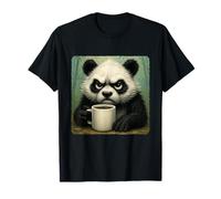 Panda Grumpy Coffee Morning Humor Wildlife Tired Mug T-Shirt