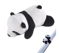 Panda - Handmade Animal Toy With Integrated Self-Adhesive Strap | Adorable & Comfortable Panda Plush Decoration For Bicycle, Scooter, And Road Bike Handlebars Made From Plush Material