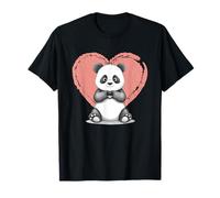 Panda Heart Hands Love Valentine Kawaii Romantic Fun T-Shirt