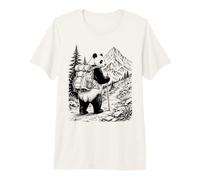 Panda Hiking Backpack Mountain Trail Backpacking Camping Premium T-Shirt