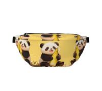 Panda Hold Bamboo Running Waist Pack-No-Bounce Phone Holder for Gym, Waterproof Crossbody Bum Bag with Adjustable Strap