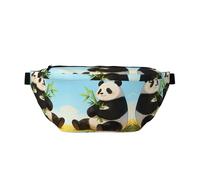 Panda Hold Bamboo Running Waist Pack-No-Bounce Phone Holder for Gym, Waterproof Crossbody Bum Bag with Adjustable Strap