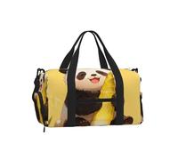 Panda Hold Bamboo Sports Duffel Bag with Shoe Compartment-Lightweight Gym Weekender for Men Women, Waterproof Travel Tote with Wet Pocket