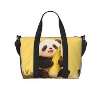 Panda Hold Bamboo Travel Duffle Bag-Lightweight Carry On Weekender for Men Women, Waterproof Overnight Bag for Gym Weekend Trips