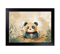 Panda Illustrated | Lap Tray with Padded Cushion, Portable Surface with Bean Bag Base, Perfect Surface for Working, Crafting, TV Eating and Laptop Use