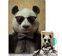 Panda in A Suit 1000 Pieces Jigsaw Puzzles for Adults And Teens,Learning Educational Toys Family Games Unique Birthday And Gifts (50x75cm)