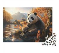 Panda in Bamboo Forest 1000-Piece Adult Jigsaw Puzzle, 70x50cm/1000pcs, A Relaxed Project for Colder Days; White Cardboard for Simple Sorting