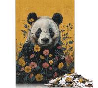 Panda in Bloom Puzzles for Adults 1000 Puzzles Wooden Puzzle Adult Jigsaw Puzzle Home Decoration Puzzle Toys 300pcs (40x28cm)