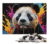Panda in Color Splash Puzzle for Adults 500 Pieces Wood Puzzles Home Educational Games DIY Toys 500pcs (52x38cm)