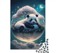 Panda in Dreamy Sphere 1000 Pieces Premium Cardstock Jigsaw Puzzle Senior Jigsaw Enthusiasts Hard Challenge Wall Decor Value Pack 52x38cm/1000pcs