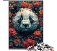 Panda in Flower 1000 Pieces Jigsaw Puzzle for Adults& Teens, Challenging Game Toys Every Piece Is Unique - Challenging Family Fun Game (26x38cm)