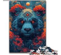 Panda in Flower Jigsaw Puzzles for Adults Teenagers Jigsaws Puzzle, Family Game Stress Reliever Difficult Challenge Great Gifts And Toys (26x38cm)
