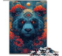 Panda in Flower JigsawPuzzle 1000 Pieces for Adults, Educational Stress Relief Toy for Is Ideal As A Gift for The Whole Family (50x75cm)