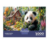 Panda in Garden Colourful Panda in Forest 1000 Pieces Jigsaw for Adults The Impossible Challenge Brain Development 70x50cm/1000pcs