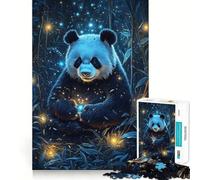 Panda in Magical Bamboo Forest Jigsaw Puzzles 1000 Piece for Teenagers Boost Recall Stress Free Tight Edge Wall Art Decor (50x75cm)