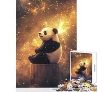 Panda in Stardust Jigsaw Puzzles 1000 Piece for Adults Enhance Focus for Better Performance Quiet Soothing Playtime Fun (50x75cm)