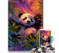 Panda in The Bamboo Forest 1000 Piece Jigsaw Puzzles for Teenagers,Toys Educational Games Stress Relieving Suitable for Desktop Decoration (75x50cm)