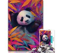 Panda in The Bamboo Forest Puzzles for Teenagers Teens 1000pc Puzzle,Help The Brain Exercise Addictive Toys to Cultivate Patience A Work of Art (50x75cm)