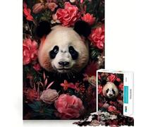 Panda in The Jungle Pink 1000 Piece Jigsaw Puzzle for Teenagers Memory Gain Soothing Fun Design Assembly Elegant Gift (50x75cm)