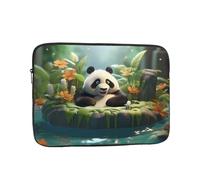 Panda in the pool 13 inch Prints Laptop Case - Slim and Portable, Suitable for Office Travel and Commute