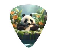 Panda in the pool Guitar picks in thin, medium, and thick sizes, 12-piece set, suitable for electric guitar and various instruments
