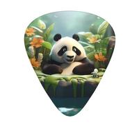 Panda in the pool Printed guitar picks - three thicknesses: thin, medium and thick, suitable for electric guitar, bass and ukulele.