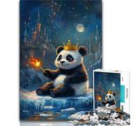 Panda in The Snow Jigsaw Puzzles for Adults Teenagers Jigsaws Puzzle,Pattern Assembly Fun at Home Activities,Birthday Present,Travel Gifts (50x75cm)