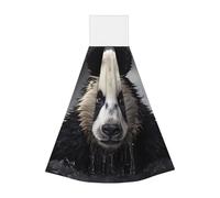 Panda in the water Hangable portable towel, velvet super absorbent kitchen towel, children's adult bathroom kitchen hanging towel