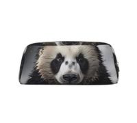 Panda in the water Print Pencil Case, Pencil Pouch with Zipper, Portable Stationery Organizer pencil bag - Office Travel, Gold, One Size, Art Deco