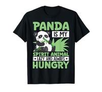 Panda is My Spirit Animal Lazy and Always Hungry T-Shirt