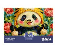 Panda Jigsaw Puzzle 1000 Pieces Adults Teens Entertainment Hobby Animals Poster Guide Durable Box 70x50cm/1000pcs