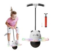 Panda Jumping Bounc Ball - Kids Jumping Tricks Ball | Panda Color LED Lights Ball No Slip No Slip | Jumping Stick Balance Board For Kids Birthday Outdoor