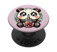 Panda Kawaii Boba Bubble Tea Cute Anime For Kids PopSockets Adhesive PopGrip