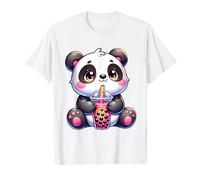 Panda Kawaii Boba Bubble Tea Cute Anime For Kids T-Shirt