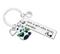 Panda Keyring Panda Gifts for Girls Just A Girl Who Loves Pandas Keyring Panda Themed Gifts Christmas Birthday Gifts Animal Panda Lover Gifts for Daughter Sister Niece Best Friend