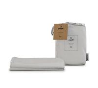 Panda Kids Bamboo Cot Bed Fitted Sheet Pure White 2 Pack